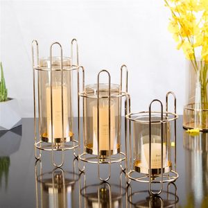 Handmade Modern Vase Candle Holders for <b>Tea</b> <b>Light</b>, Candle Stand Table Centerpiece for Home Ornament Holiday Decoration - Product Image 2