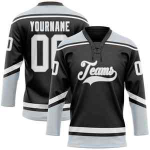 Uniforme de hockey sur glace pour hommes chemise en jersey 100% polyester à manches longues impression par sublimation logo d'équipe personnalisé vêtements de sport en gros bon marché - Product Image 1