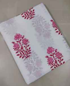 ผ้าฝ้าย100% พิมพ์ลายบล็อกมือผ้าฝ้ายระบายอากาศเป็นมิตรกับสิ่งแวดล้อมผ้าฝ้ายทำด้วยมือจาก Jaipur Heritage แบบดั้งเดิม - Product Image 5