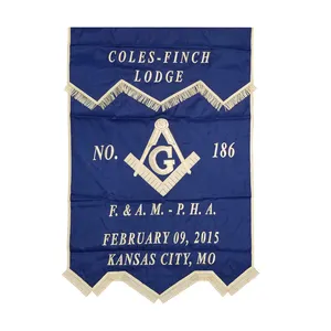 Wholesale High Quality Masonic Masonic OES Banners Hat Crown Flags Masonic Banners Flags Supplier