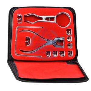 Kit de herramientas de presa de goma para dentista, instrumento Dental eléctrico Manual, perforador de acero inoxidable, juego de presa de goma quirúrgica - Product Image 1