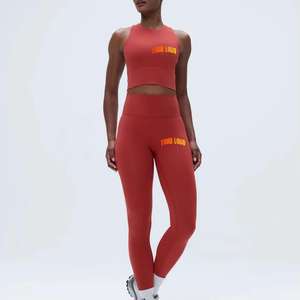 Vêtements de sport solides pour femmes en gros 2025, ensembles de 8 pièces, vestes de yoga, leggings de sport, soutiens-gorge de sport respirants, devant - Product Image 4