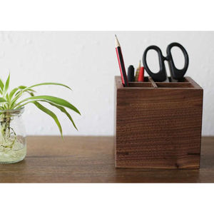 ที่ใส่ปากกาสํานักงานดีไซน์มาตรฐาน ที่ใส่ปากกาไม้คุณภาพสูง ที่ใส่ปากกา 4 ส่วนในราคาไม่แพง - Product Image 2