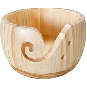 Wooden Yarn <b>Bowl</b> Wood for Crochet Large Size Wooden <b>Knitting</b> <b>Bowl</b> 7"x4" Inch Handmade Use and Sale Product - Product Image 5