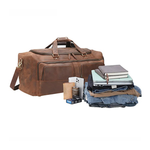 Sacs de voyage en cuir pleine fleur grande capacité pour hommes, idéaux pour les week-ends et les déplacements – Nouveauté très prisée - Product Image 1