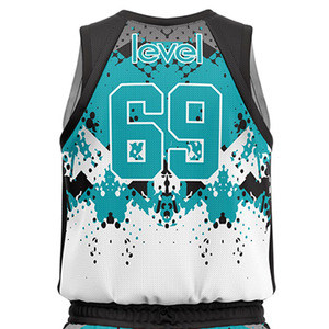 Uniforme de Baloncesto Personalizado Hecho en Pakistán, Transpirable, Talla Grande, Secado Rápido, 100% Poliéster, Conjunto Deportivo sin Mangas, Logotipo Personalizado - Product Image 4
