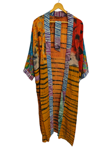 Kimono indien vintage en soie Sari Lounge Wear Bikini Cover Up Gift For Her Night Wear Vêtements pour femme - Product Image 6