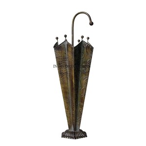 Fil métallique robuste de haute qualité plaqué or aspect élégant parapluie en forme de concepteur utilisation maison et hôtel parapluie support fournitures - Product Image 2