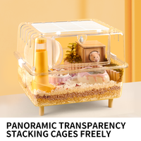 YEE Acrylique Hamster Cage Transparent Animaux Maison grande cage à hamster de luxe Pour Petits Animaux