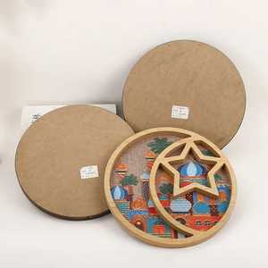 Plateau de service à étage unique en bois en forme d'étoile chic Impression en émail de qualité supérieure Taille personnalisée pour un usage domestique Cadeaux Eid Ramadan-par Zh Traders - Product Image 6