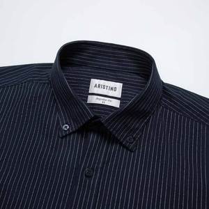 Aristino, camisa de vestir de secado rápido a rayas para hombre, transpirable, antiarrugas, cuello mandarín, manga larga, estilo de trabajo, verano, venta al por mayor - Product Image 2