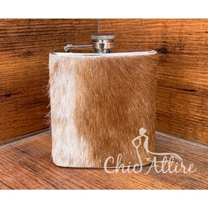 Elegant Design Durable Rustic Cowhide Leather 8oz Liquor Hip <b>Flask</b> Luxury Eco-friendly Genuine Leather Stainless Steel <b>Flask</b> - Product Image 1
