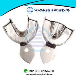 Bandejas para Impresiones Dentales de Acero Inoxidable, sin Orificio, Autoclavables, Herramientas de Odontología - Product Image 4