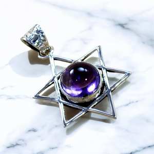 Colgantes de Plata 925 con Diseño de Estrella Celestial y Gema de Amatista, Joyería al Por Mayor - Product Image 2