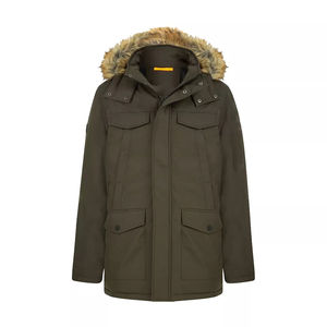 Veste parka de luxe pour homme en polyester/nylon avec capuche, doublure amovible, logo frontal, écologique et imperméable, vêtement d'extérieur d'hiver - Product Image 4
