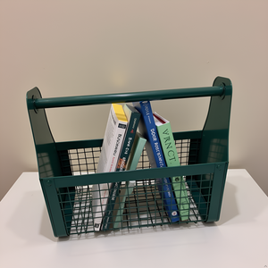Atiqco rừng màu xanh lá cây giỏ với xử lý vườn hod hình chữ nhật dây kim loại lưới container nhà để xe công cụ lưu trữ giá bin bán buôn - Product Image 6