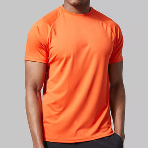 Camiseta de gimnasio con logotipo personalizado para hombre, Camiseta deportiva lisa con diseño de cuello redondo - Product Image 4