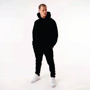 Sweatshirts à capuche pour hommes, vêtements d'entraînement décontractés sur mesure, sweatshirts brodés à motifs solides en polyester et coton, nouvel arrivage - Product Image 6