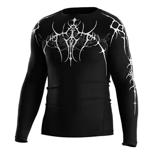 En stock : Rashguard pour homme en Spandex à séchage rapide, commande en gros OEM - Product Image 1