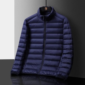 2025 cremallera soporte frontal impermeable a prueba de viento chaqueta acolchada hombres elegante primavera prendas de vestir exteriores de moda Casual cálido ligero viaje - Product Image 2