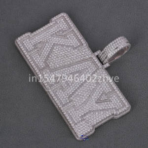 Goteo Hip Hop 925 plata esterlina Moissanite diamante colgante con VVS claridad diamantes da un toque único de Glam - Product Image 5