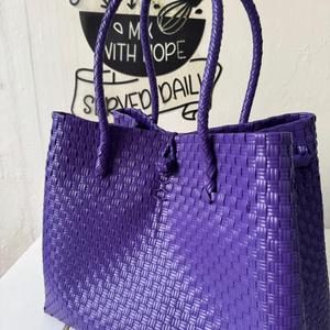 Eco-Friendly Sembagi Dark for Fashionable Women's <b>Handbags</b> <b>Unique</b> Weaved Premium Recycled Plastic Adult Costume Size - Product Image 4