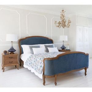 Juegos de dormitorio de estilo francés, madera maciza de teca, color azul, muebles de dormitorio y otros muebles - Product Image 4