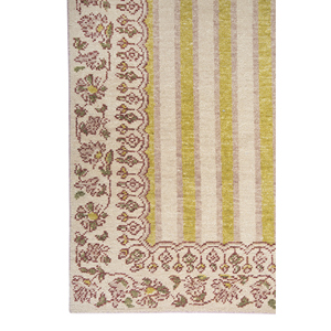 Alfombras de Lana Anudadas a Mano Erbe, Rayas Rojas y Naranjas, para Sala de Estar, Dormitorio, Pasillo, Diseño Rectangular de 9x12, para Adolescentes-GS-7311 - Product Image 4