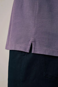 Polo manches courtes avec logo personnalisé pour homme Tissu en toile à motif uni en coton peigné - Product Image 5