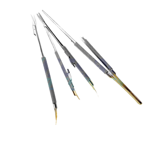 Castroviejo Micro Forceps and Scissors Set Premium Surgical Microsurgical Instruments Manual <b>Tungsten</b> Steel - Product Image 6