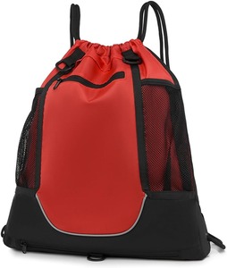 Venta al por mayor de nylon con cordón deportes baloncesto mochila para niños y niñas con bola bolsa de malla 30-40L de capacidad - Product Image 4