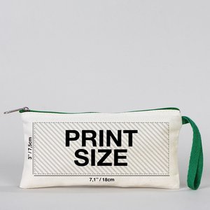 Estuche para Lápices con Diseño Festivo de Año Nuevo, 8 x 4 (21 x 10 cm), Bolsas de Algodón con Cierre Verde - Product Image 2