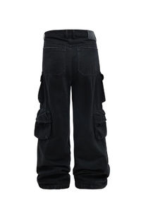 Pantalon de travail thermique Strauss pour homme, taille haute, avec bandes réfléchissantes, bretelles de sécurité, pantalon cargo 100% coton pour techniciens - Product Image 4