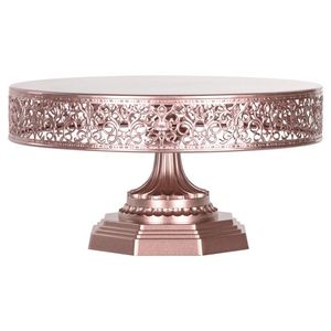 Soporte de pastel de metal de gran tamaño con superficie espaciosa ideal para exhibiciones escalonadas de pasteles grandes y arreglos de postres elaborados - Product Image 1