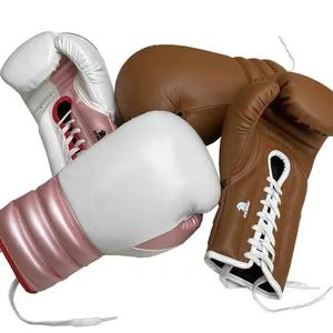 Gants d'entraînement professionnels pour adultes pour la boxe Muay Thai Sanda-Cuir de haute qualité épaissi PU extensible combat essentiel - Product Image 5