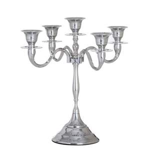 Luxurious Multi Arm Silver Metal Candelabra Centerpiece for Christmas Wedding Reception Handmade Tabletop <b>Candle</b> Arrangement - Product Image 6