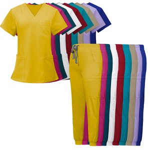 Hot Custom Mujeres Enfermería Scrubs Transpirable Stretch Fleece Jogger Quirúrgico Hospital Scrub Sets Venta caliente Medical Spandex - Product Image 4