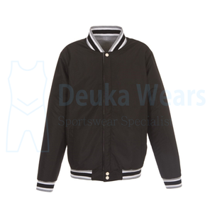 Chaqueta Deportiva Lisa y Transpirable de Talla Grande para Fabricación al por Mayor, Chaquetas de Béisbol con Forro de Color Personalizado y Mangas Largas - Product Image 3