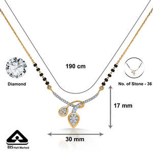 Mangalsutra Moderno de Oro y Diamantes Nature's Grace para Mujer - Product Image 5