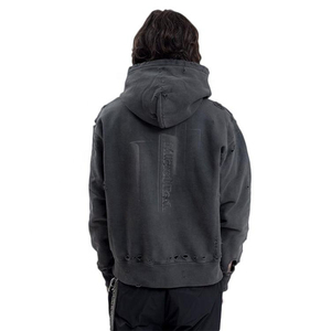 เสื้อฮู้ดสำหรับผู้ชาย2025ปักลายไหล่เฮฟวี่เวท - Product Image 5