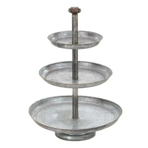 Wholesale Metal Iron 3 <b>Tier</b> <b>Cake</b> <b>Stand</b> Silver Serving Tray Tabletop <b>Cake</b> <b>Stand</b> Tray for Restaurants Birthday Decoration - Product Image 1