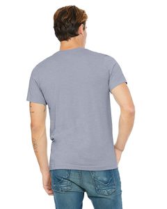 Just Blanks T-shirt à manches courtes en trois tissus unisexe T-shirt léger à col rond T-shirt à coutures latérales T-shirt coupe au détail pour adulte unisexe - Product Image 2