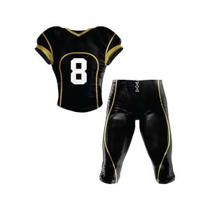 Calidad Premium Nuevo uniforme de fútbol americano hecho a medida Sublimación personalizada Jersey blanco con uniforme de pantalones cortos rojos - Product Image 5