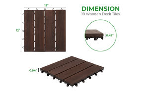 Carrelage de sol en bois d'acacia HPW-04 Offre Spéciale pour balcon extérieur moderne classique anti-dérapant antibactérien pour décorations vietnamiennes - Product Image 3