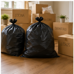 Bolsa de Basura con Cierre Fácil, Bolsa de Basura Doméstica de Tamaño Pequeño, HDPE LDPE, a Prueba de Fugas, Resistente, Desechable, para Uso Doméstico - Product Image 1
