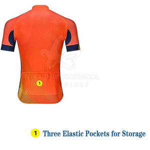 ชุดปั่นจักรยานผู้ชายขายดี คุณภาพสูง 100% โพลีเอสเตอร์ ปรับแต่งได้ สวมใส่สบาย ระบายอากาศดี - Product Image 2