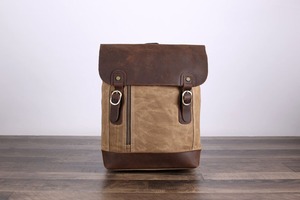 Mochila de Lona y Cuero de Lujo, Gran Capacidad, Ligera, para Portátil, Senderismo, Viajes y Uso Escolar, Modelo LCBP-0023 - Product Image 6