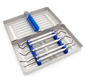 Dental Vista Tunneling Curettes Implantología Recubrimiento de titanio Juego de 5 PCS juego dental instrumentos quirúrgicos - Product Image 1