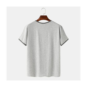 Camisetas de punto de algodón 100% de alta calidad para hombre, transpirables, de tamaño personalizado, cómodas, informales, ropa de calle, estampado de letras, precio barato - Product Image 2