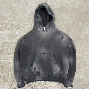 Sweat-shirt à capuche tendance avec logo personnalisé, 500 g/m², taille plus, sweat-shirts amples, fabricants, prix de gros, haute qualité - Product Image 1